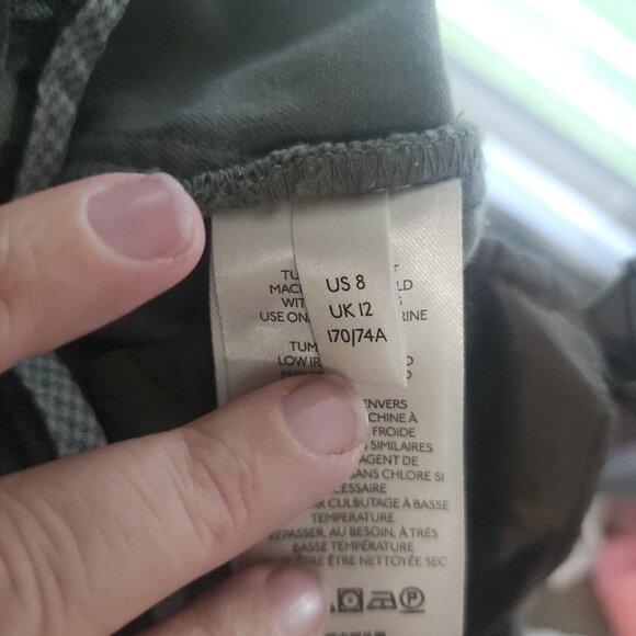 Maeve Anthropologie Womens Pants Size 8 Flare Green Pockets Cotton Blend Velvet - Picture 12 of 14